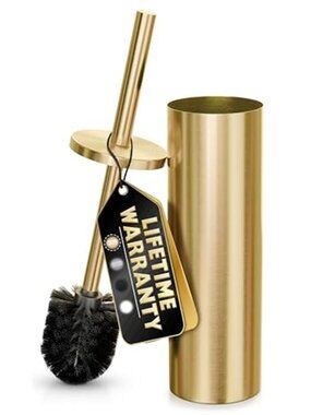 Gold Toilet Brush Holder Stainless Steel Bathroom Cleaning Brush Modern Set